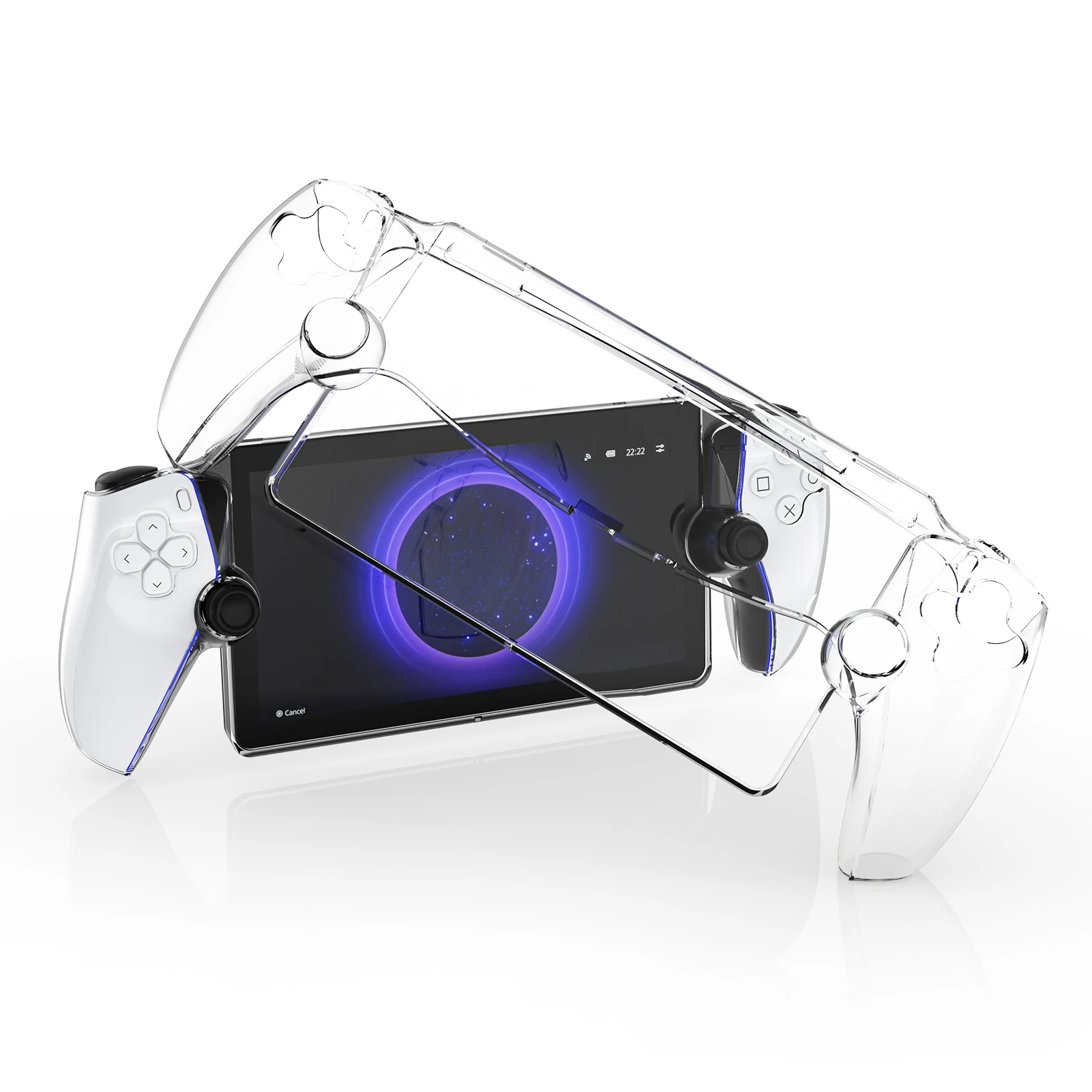 

For PlayStation Portal Console Split Crystal Protective Case PC Transparent Protective Case