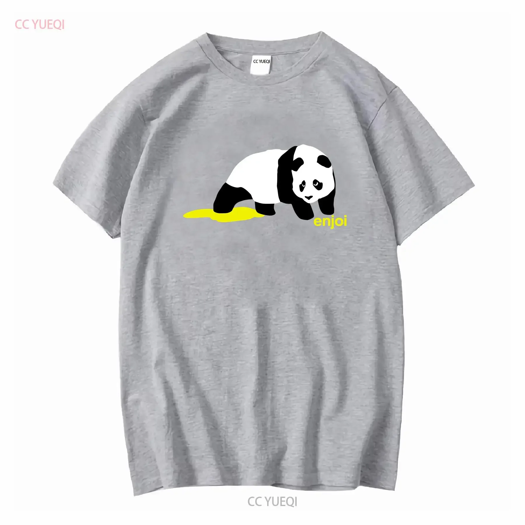 Enjoi Skateboard Panda Logo  T Shirt Size Small Adult Dark Gray vintage Washed graphic Casual Unisex Stretched Breathable image 4