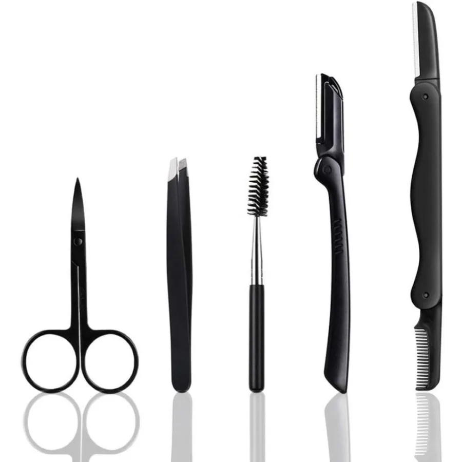 Summer Eyebrow Razor, 5 in 1 Eyebrow Kit, Professional Eyebrow Grooming Set, Eyebrow Trimmers Set for Women and Men