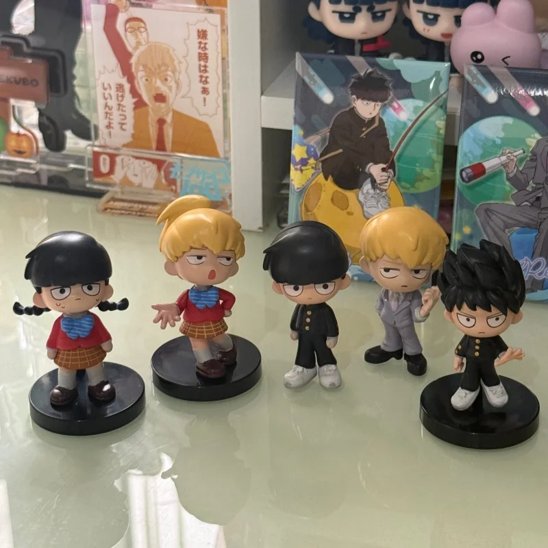

In stock Mob Psycho 100 Mini Figurine Blind Box Anime Peripheral Mobu Saiko Hyaku Cute Figure Trendy Toy Ornament Gift