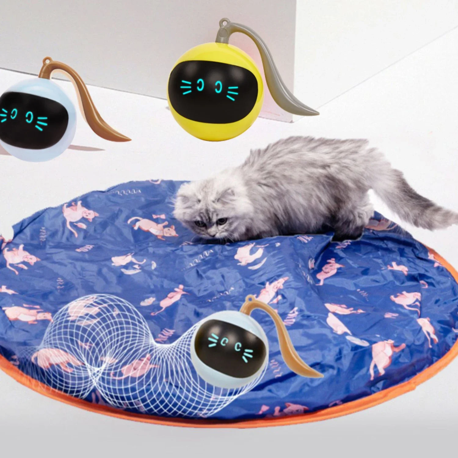 Endless Excitement Guaranteed with Engaging and Exciting Interactive Cat Toy - Essential Hilarious Rotating Cat Turntable for Ho