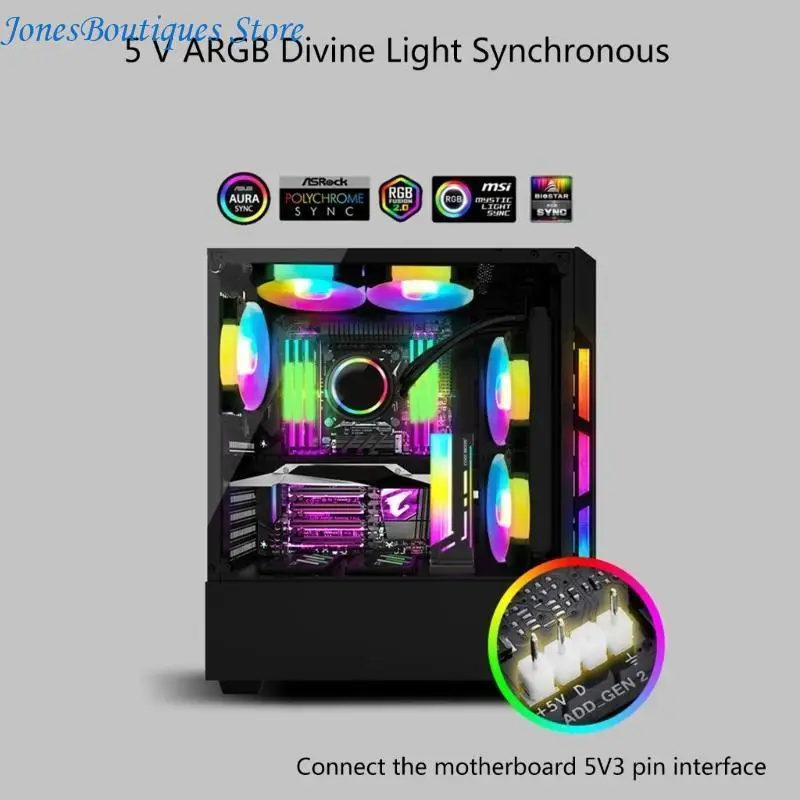 Innovative ARGB Vertical Mount for Graphics Cards Customizable ARGB Vertical GPU Mount Lighting Effect for Graphics Card W8KE
