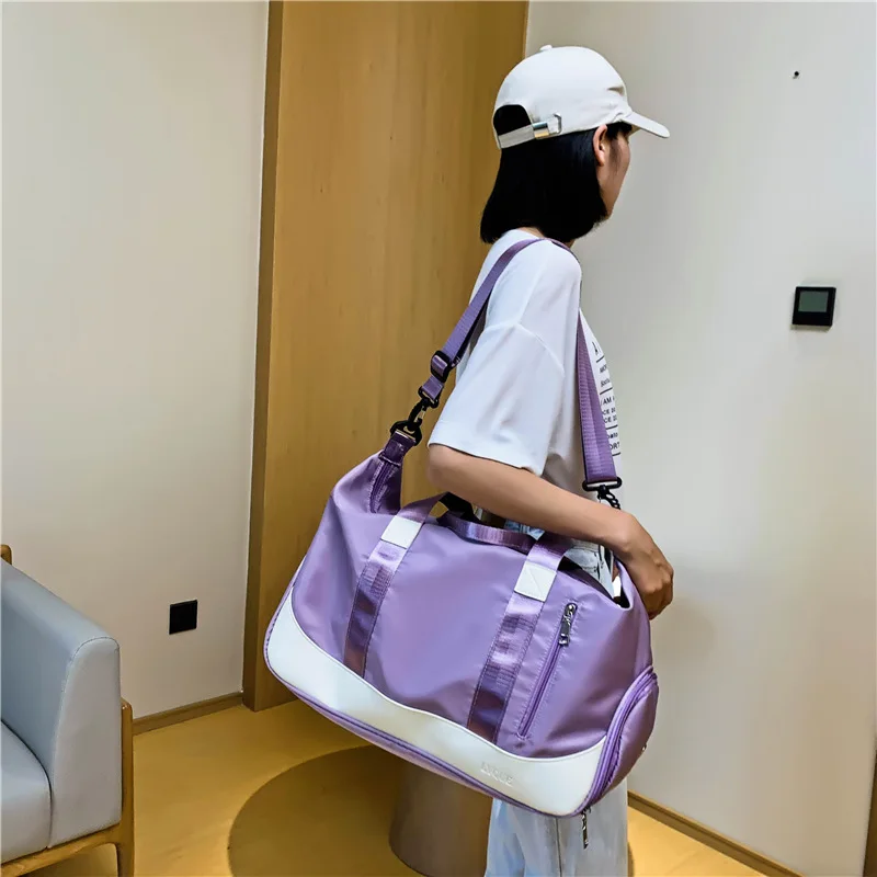 Sac de sport de grande capacité pour femme, bagage multifonction, sacs à dos légers et étanches, sac fourre-tout de natation avec poche pour chaussures