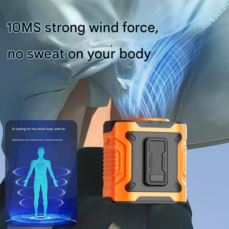 4000mAh Rechargeable Neck Fan, Portable USB Clip Fan for Hiking, Fishing, Camping, Long-Lasting Cooling & Compact Design