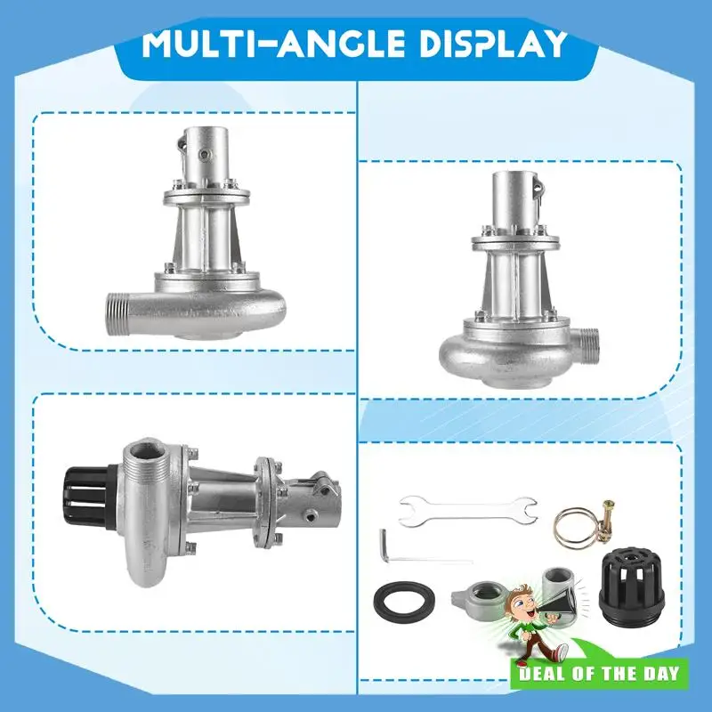 

24-Hour Delivery Brush Cutter Grass Trimmer Lawn Mower Water Lift Pump Head 1 Inch Aluminum Alloy Trimmer Parts Garden Irrigatio