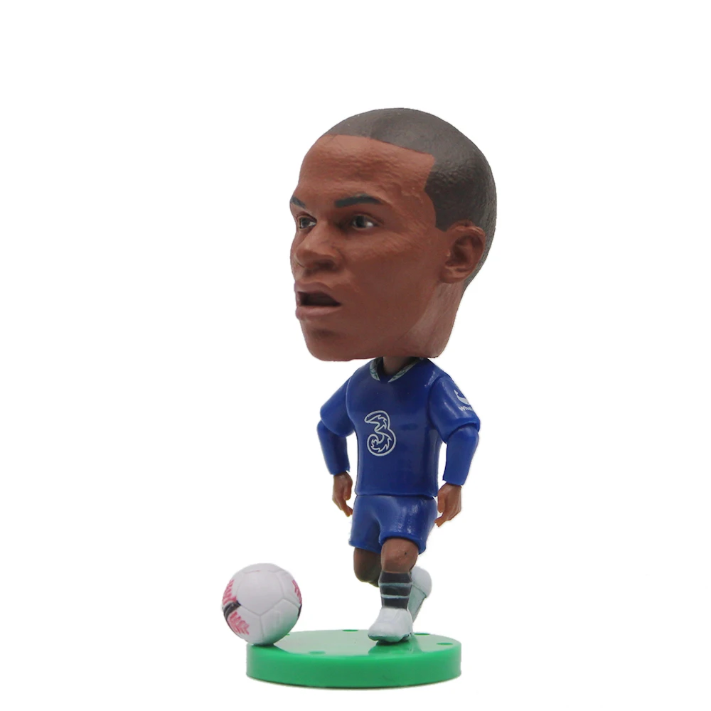 6,5 cm brinquedos de futebol C2012 azul C2023 jogador bonecas de atividades de resina