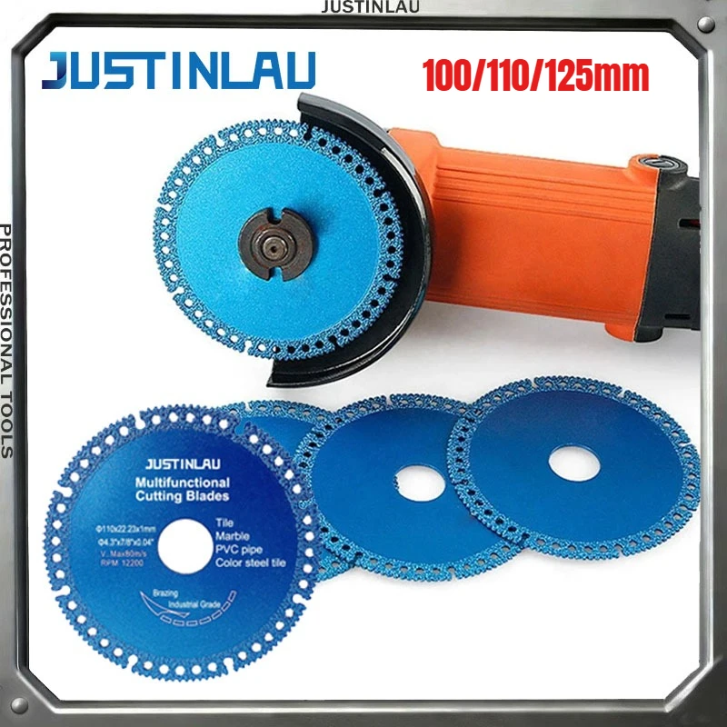 Disco de Corte Ultra Fino de 100/110/125mm para Cerâmica e Vidro, Lâmina de Corte Multifuncional para Esmerilhadeira