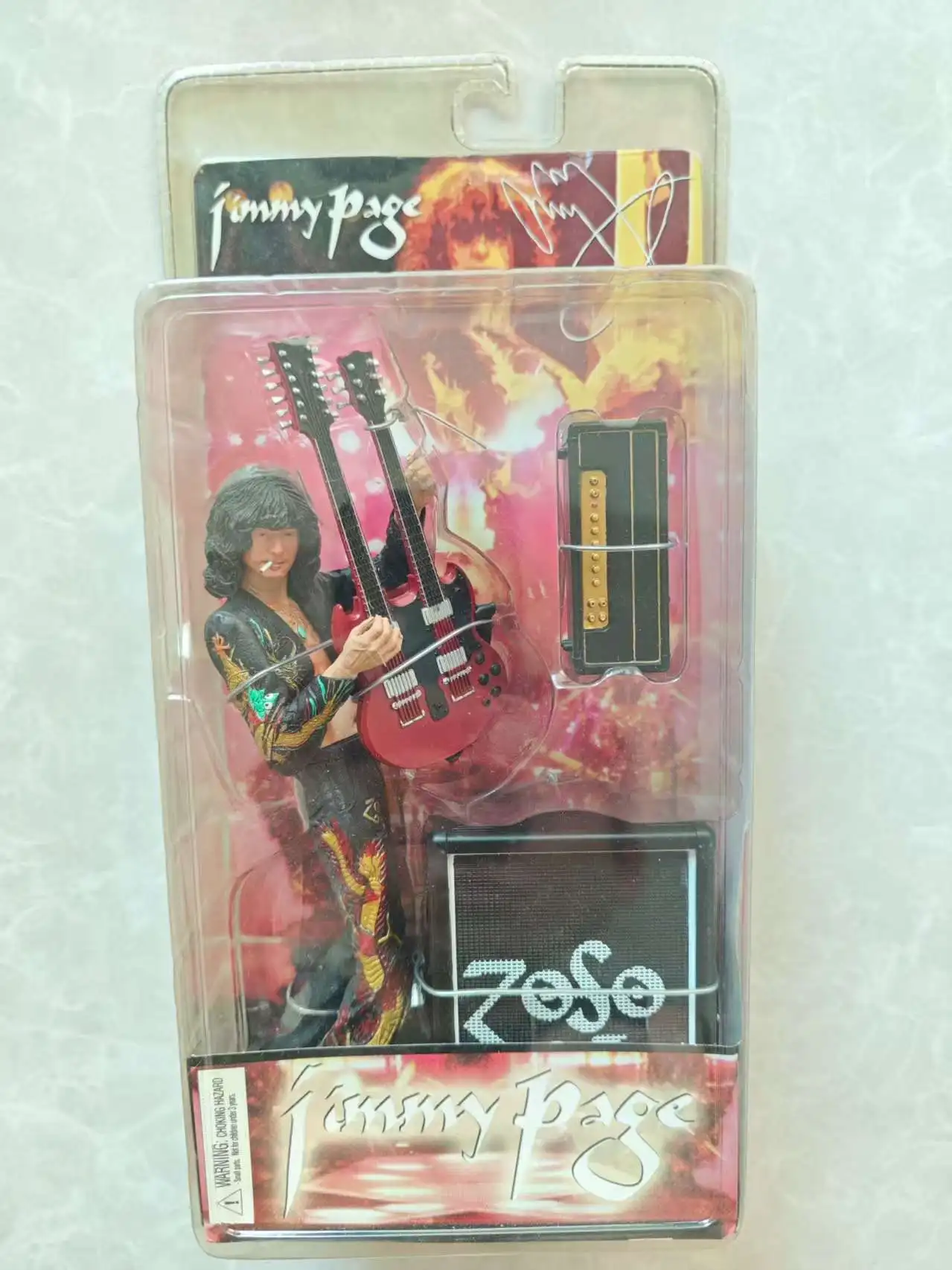 

Фигурка NECA Jimmy Page 2006 ZoSo, редкая гитара HTF Led Zeppelin с двойным вырезом