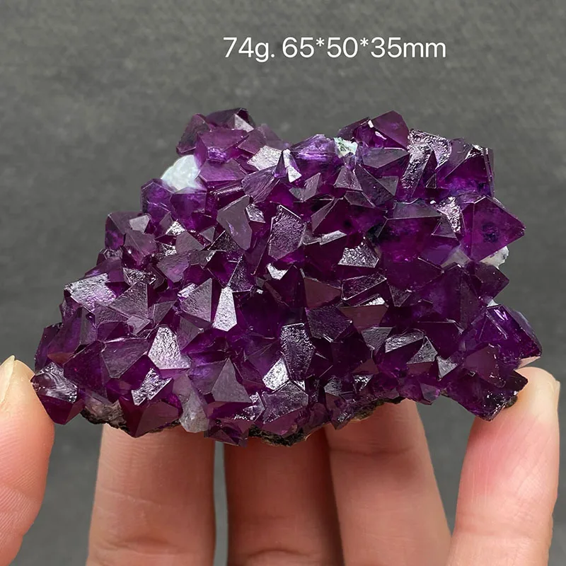 100% natural Purple edged  fluorite raw stone mineral specimen healing crystal gem collection