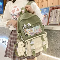 Mochila Kawaii para mujer, Mochila escolar impermeable para adolescente, Mochila para estudiante, Mochila para ordenador portátil, Mochila de viaje bonita para mujer
