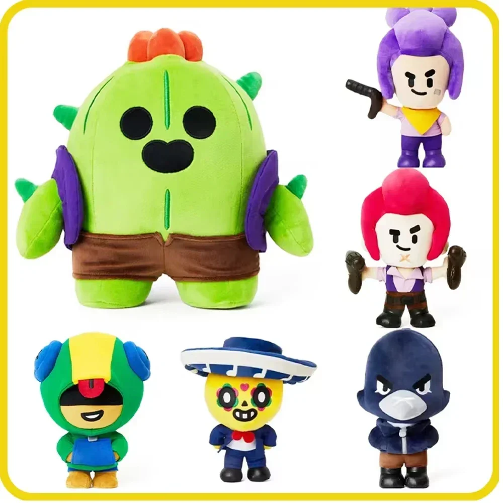 Brawls Stars peluche Spike Leon Shelly Poco Clot Toy Pillow Dolls Stuff personaggi del gioco per i regali di compleanno dei bambini