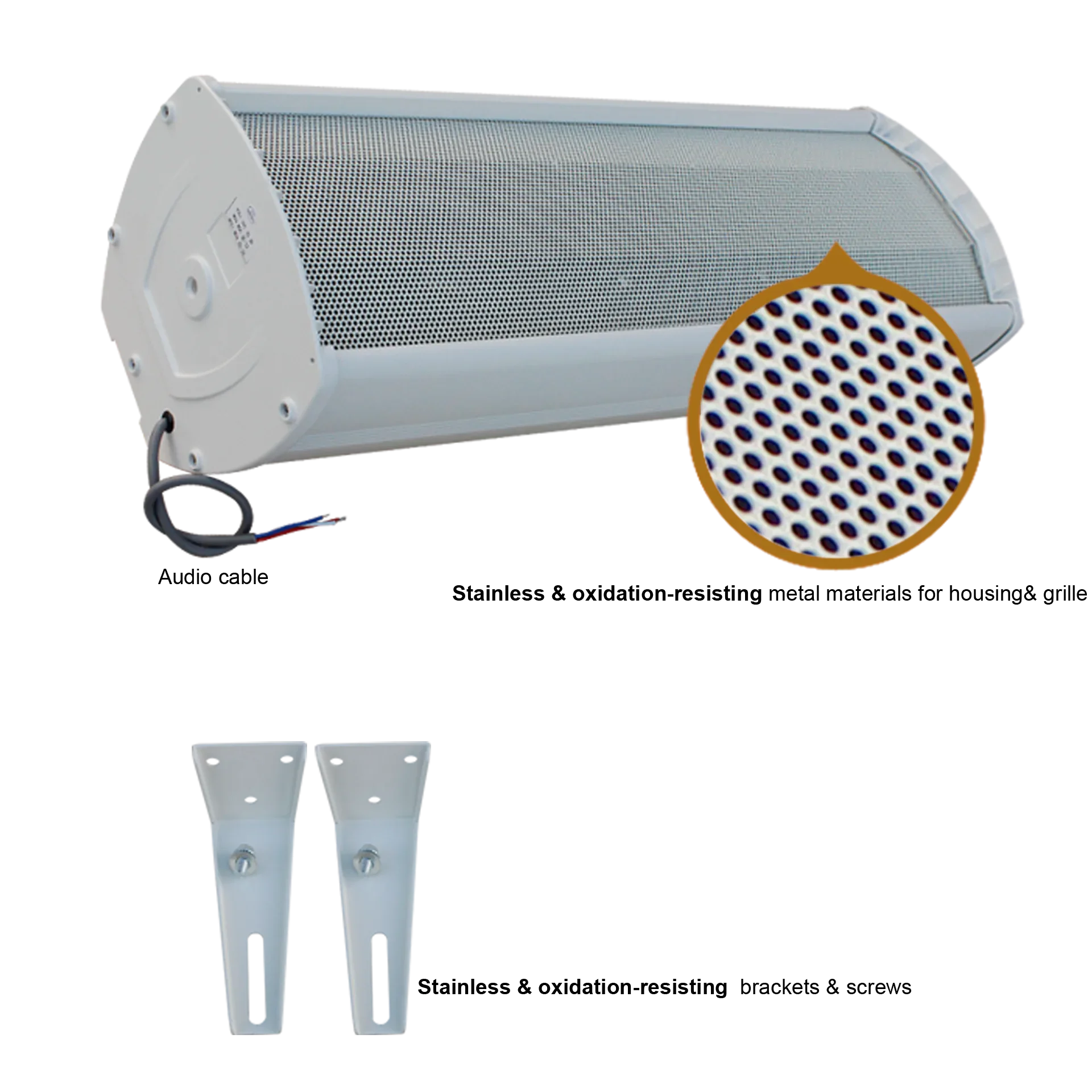 

RH-AUDIO All Weather Speaker System with Column Type for Outdoor PA Music System