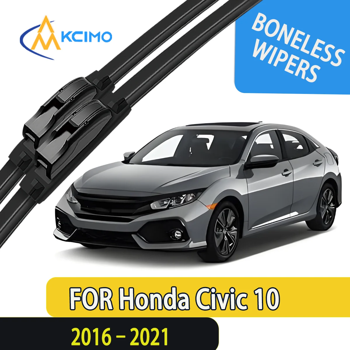 

2pcs Quality Windscreen Silent Black Car Rain Brush Suitable for Honda Civic 10 FC/FK 2016-2021 Front Windshield Window Brush