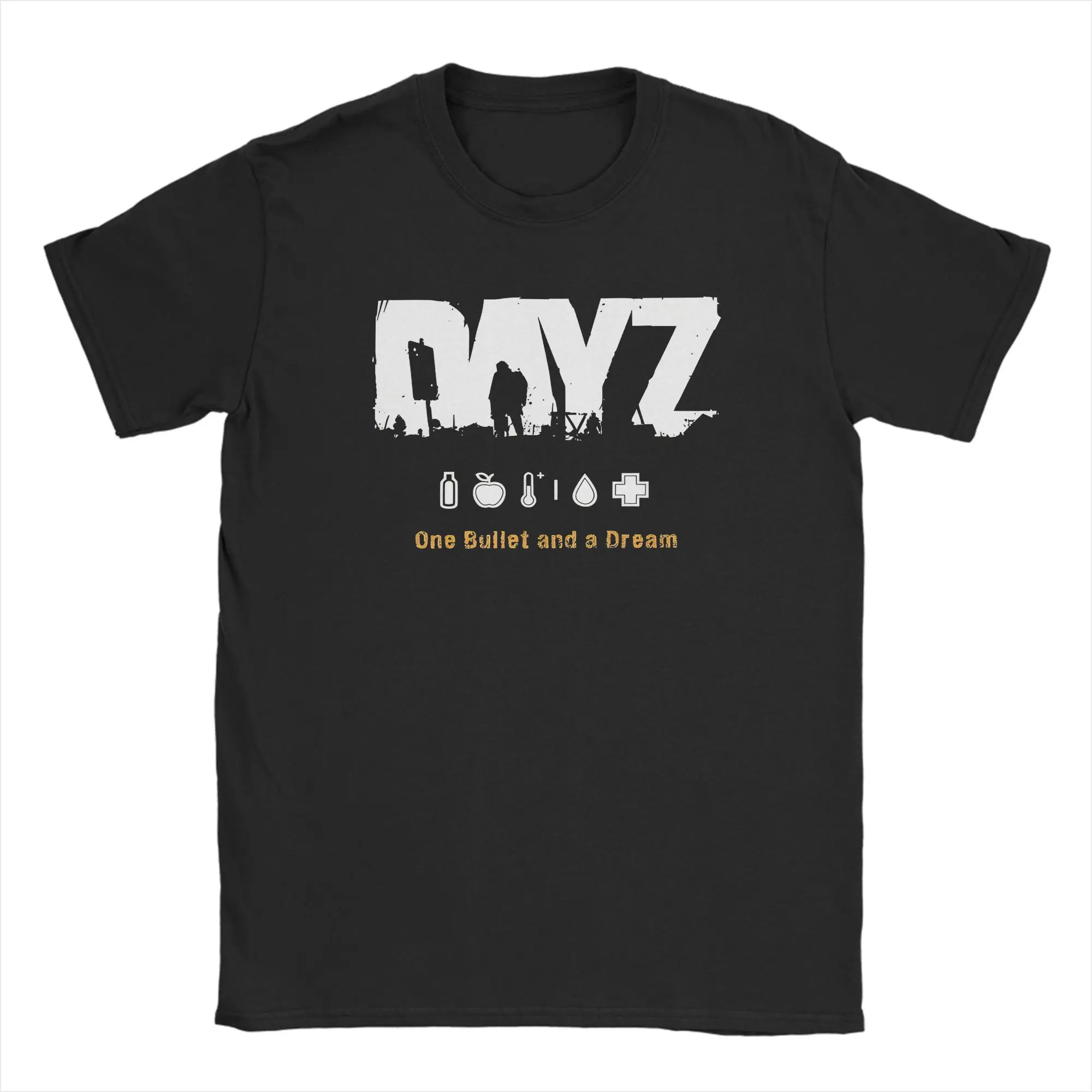 DayZ One Bullet and a Dream T Shirt Men 100% Cotton Novelty T-Shirt O Neck  Tee Shirt Short Sleeve Clothes Gift Idea