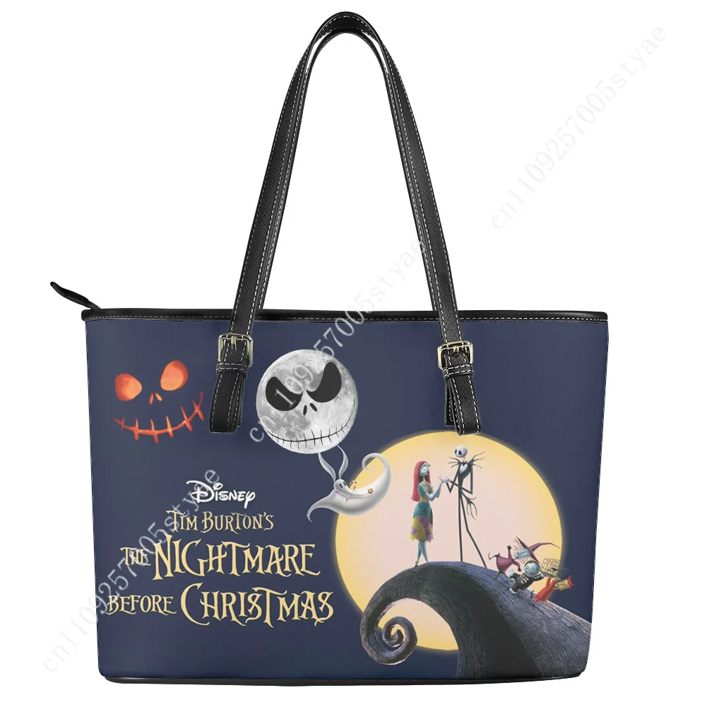 

Сумка-тоут Disney Jack Skellington Christmas Nightmare, женская и мужская сумка-тоут, сумка через плечо, деловая кожаная сумка, дорожная сумка, подарок