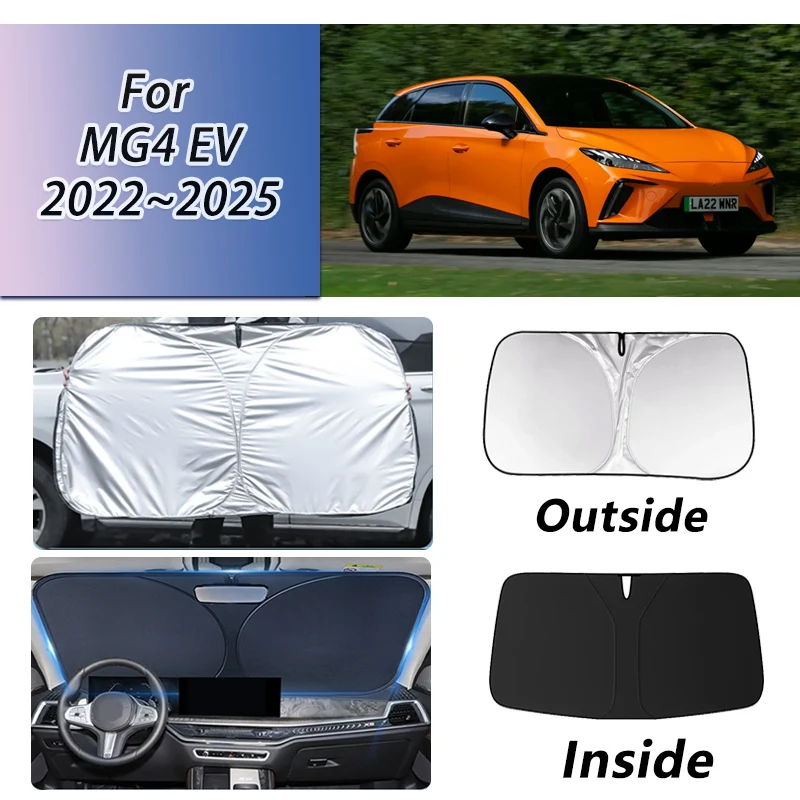 

For MG4 EV Accessories 2022~2025 MG Mulan EH32 Car Front Window Sunshade Reflector Shade Visor Heat insulation Car Accessories