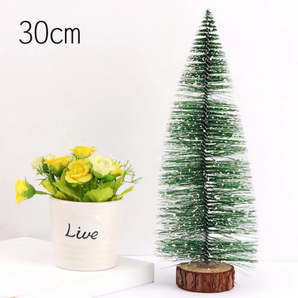 1pc/1set Plastic Mini Snow Pine Model Trees Green 5 Sizes Scenery Trees Christmas Decoration Winter Ornaments DIY Crafts