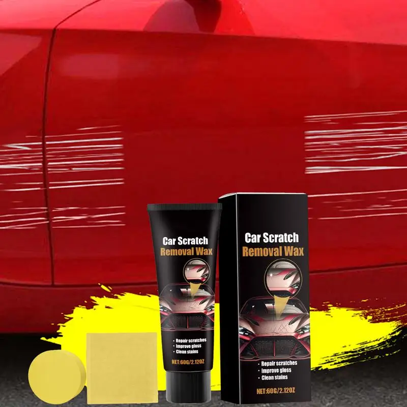 Car Scratch Remoção Cera, removedor de redemoinho, Repair Paste, esfregando Composto, Car Care Kit, Toalha e Esponja Incluído, Elimina