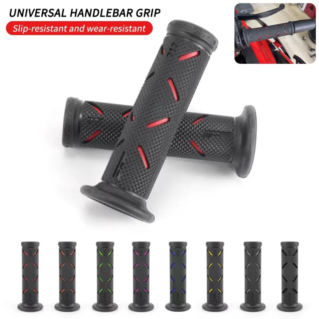 1pair 22mm Motorcycle Rubber Handlebar Grips Non-slip Motorbike Modification Parts Handles For Honda Suzuki Ducati Benelli image 3