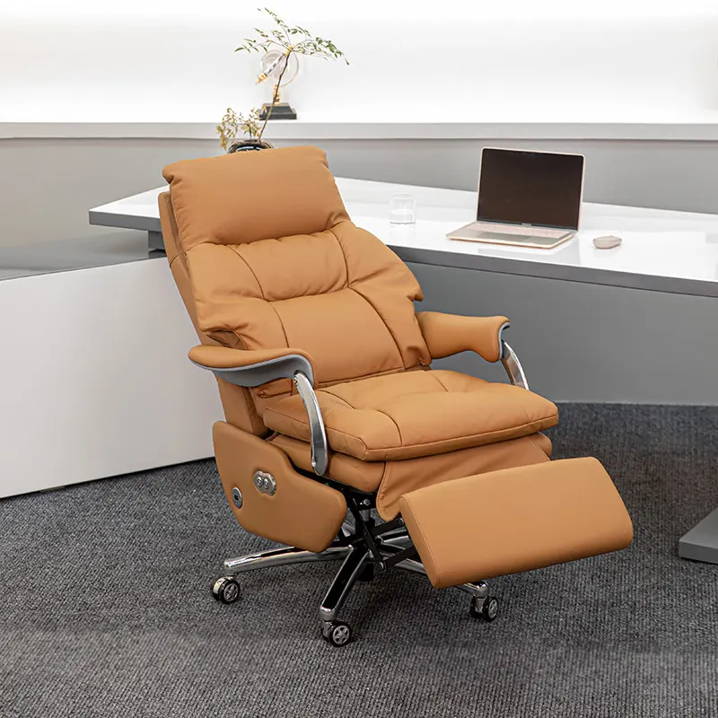 *with Electric Massage Feature Leather Design for Boss Contemporary Luxury Office Chair Ergonomic Conference Reception Chair
