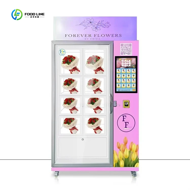 Popular Trend Multi-compartment Floral Vending Machine Compressor Refrigeration Flower Vending Machine Customized
