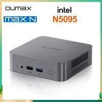 OUMAX MAX N Mini PC 8GB 128GB 256GB Intel Lake N5095 Processor 1000M LAN Mini Desktop Office Computer VS GMKtec T8 Pro Mini S12