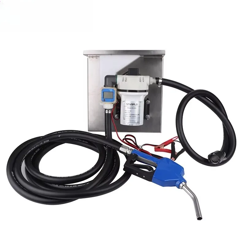 12V DC 30LPM Truck  Transfer Pump Kit Ibc Dispenser with Nozzle  Flow Meter Def Fluid Ad Blue Water Pump