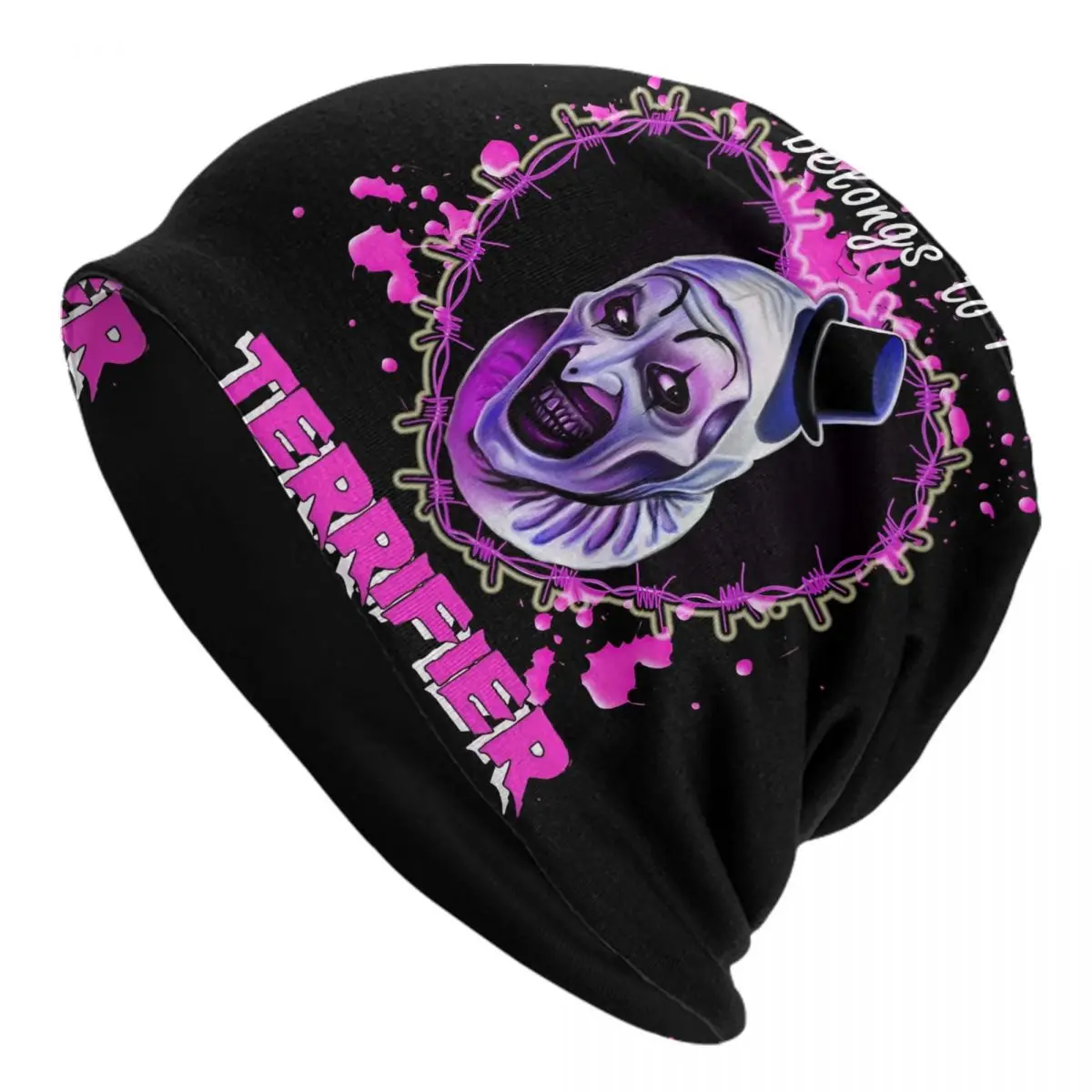 Custom Horror T-Terrifiers Halloween Movies Skullies Beanies Caps Cool Winter Warm Knitted Hat Unisex Adult Bonnet Hats