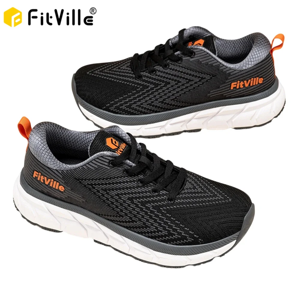 Wide Toe Box Herrenschuhe, gepolstert, extra breite Breite, rutschfester Laufschuh, bequeme, leichte Turnschuhe für dicke Füße