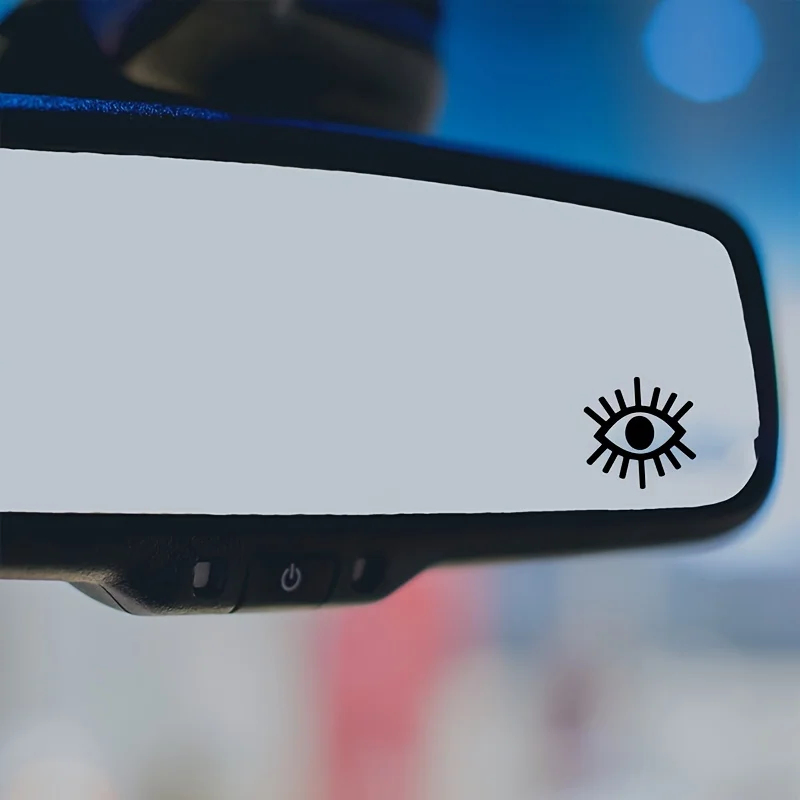 2PCS Evil Eye Sticker Car Rearview Mirror Vinyl Decal Auto Modification Decoration Protection Talisman