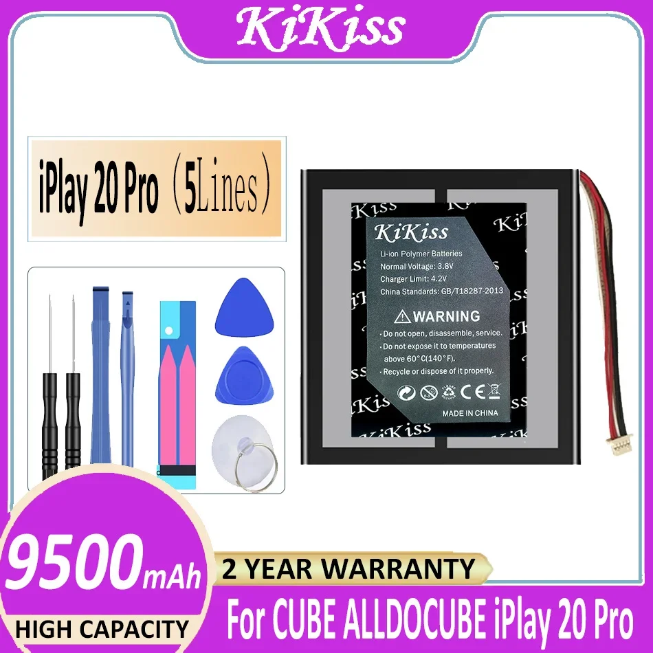 

KiKiss Powerful 9500mAh Battery for CUBE ALLDOCUBE iPlay 20 Pro/iPlay20 Pro 20Pro Tablet Bateria