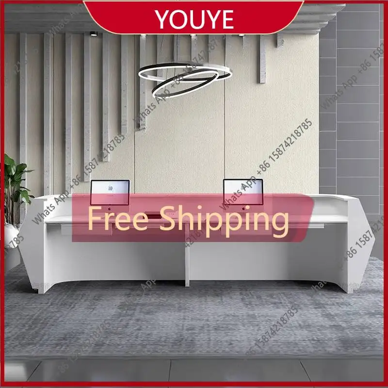 

Gh Sm Painting Front Reception Desks Simple Modern Office Company Reception Desks Curved Bar Counter SpeciaEmpfangstheke Furnitu