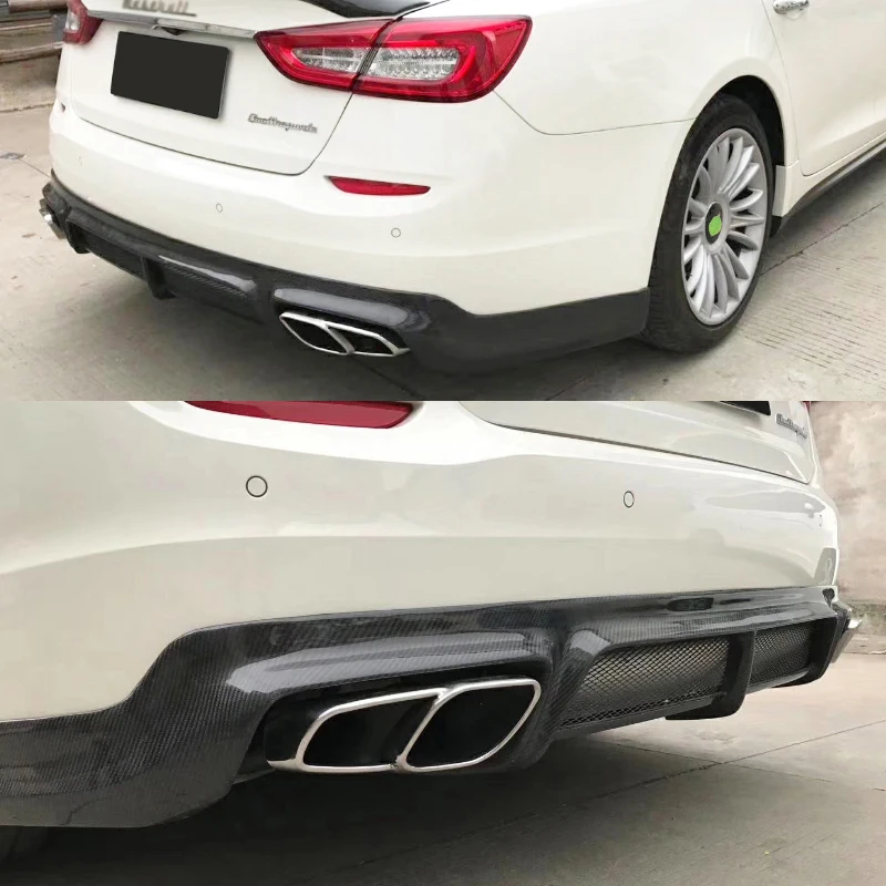 High-end Custom Body Kit For Old-to-New ConversionQuattroporte Carbon Fiber Rear Diffuser Lip Separator For Quattroporte 2013-2