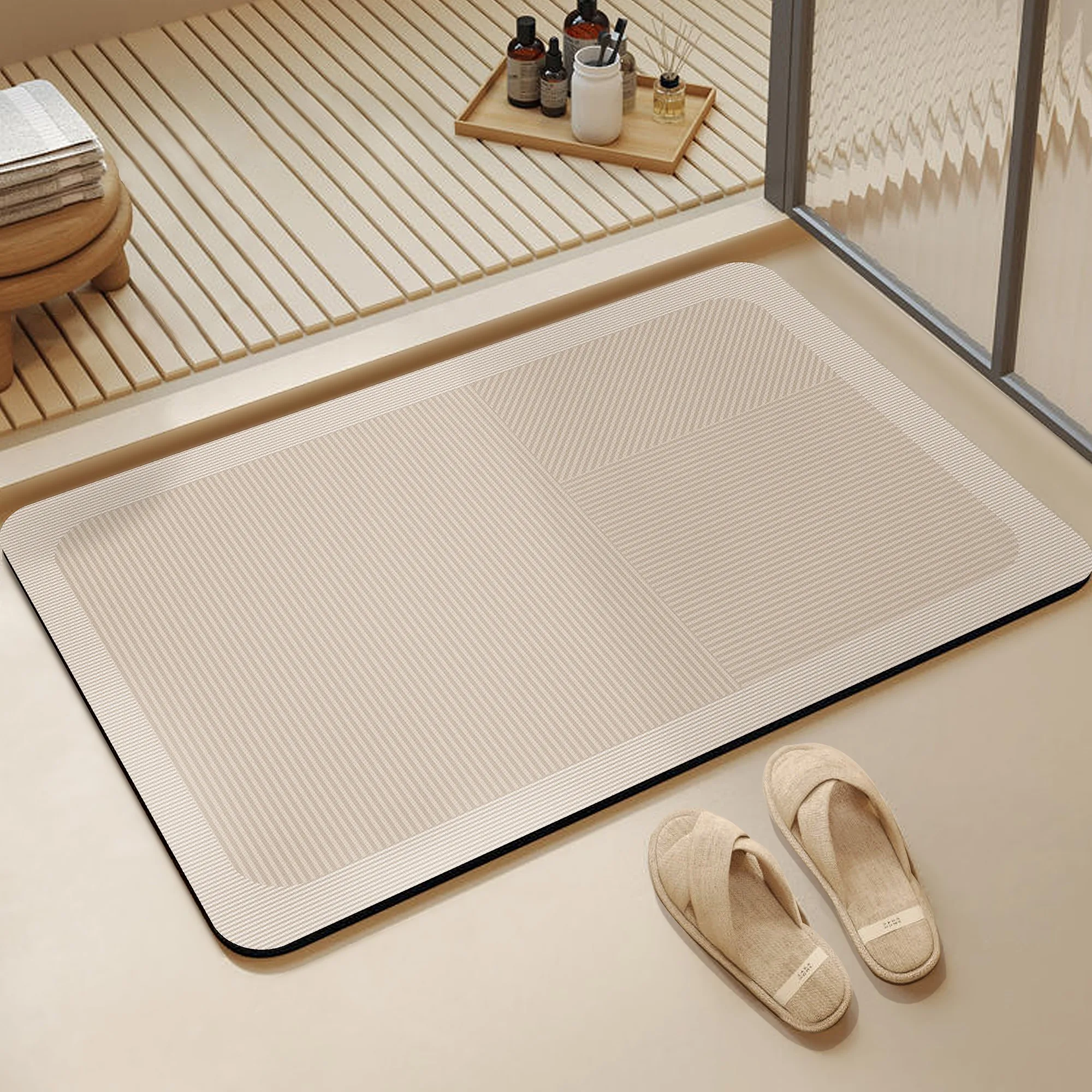 Floor Mat for Bathroom Toilet Door Mats Strong Water Absorption Quick Drying Carpet Diatom Mud Soft Rug Non-slip Anti-fall Rug 