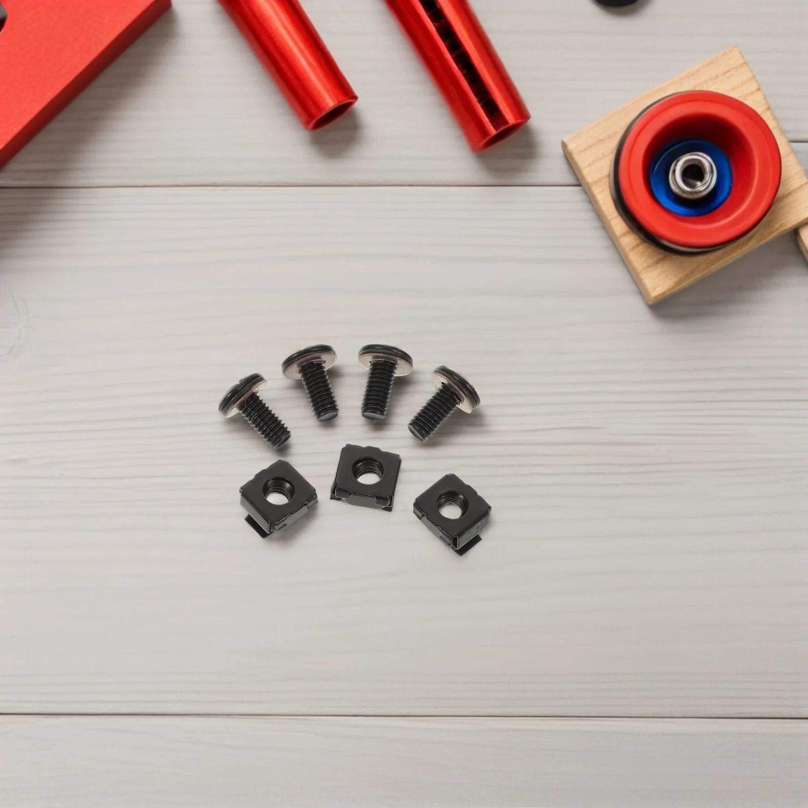 

40 Pcs Nuts Rack Mounting Screws Hardware Shell Accessories Black Audio Console Computer Machine