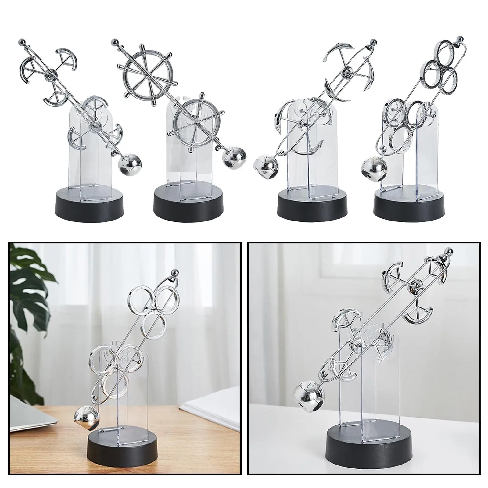 Rotating Art Perpetual Motion Model Balancing Decompressive Science Pendulum Desk Decor Children Fun Toy Gift