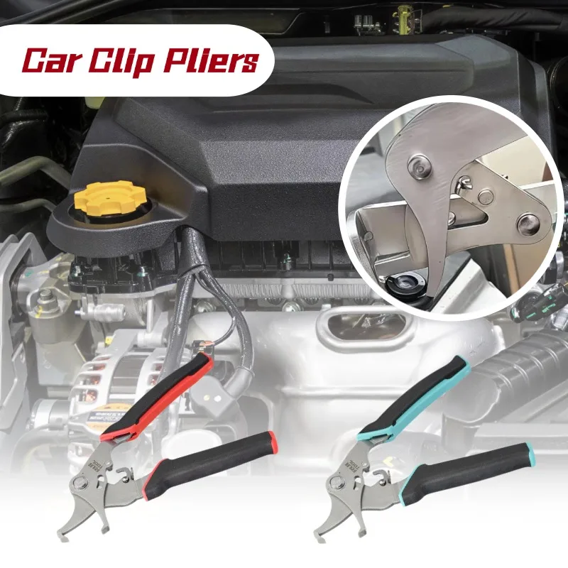 Stainless Steel Car Clip Pliers Professional Multi-Functional Car Clip Pliers Fit For Rivets Stubborn Clips Dashboard Door Panel