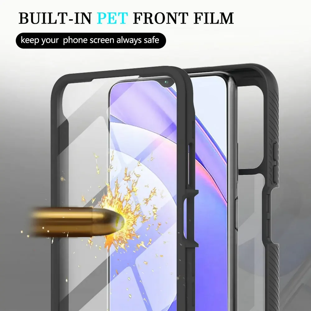 For Redmi 13C 12C 10C Crystal Case 360 Protect Front Film Bumper Armor Back Etui Xiaomi Redmi 13R 10A 12 C 10 A 13 R Phone Cover