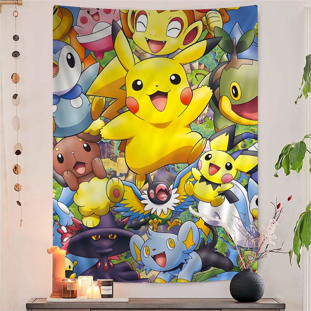 

Japanese P-Pokemon Anime P-Pikachu Hanging Bohemian Tapestry Bohemian Wall Tapestries Mandala Kawaii Room Decor