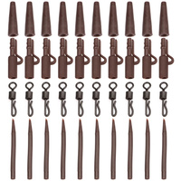 40Pcs Carp Fishing Accessories Lead Clip Quick Change Snap Swivel Tail Anti Tangle Sleeves Carp Rig Coarse Fishing Tackle Pesca
