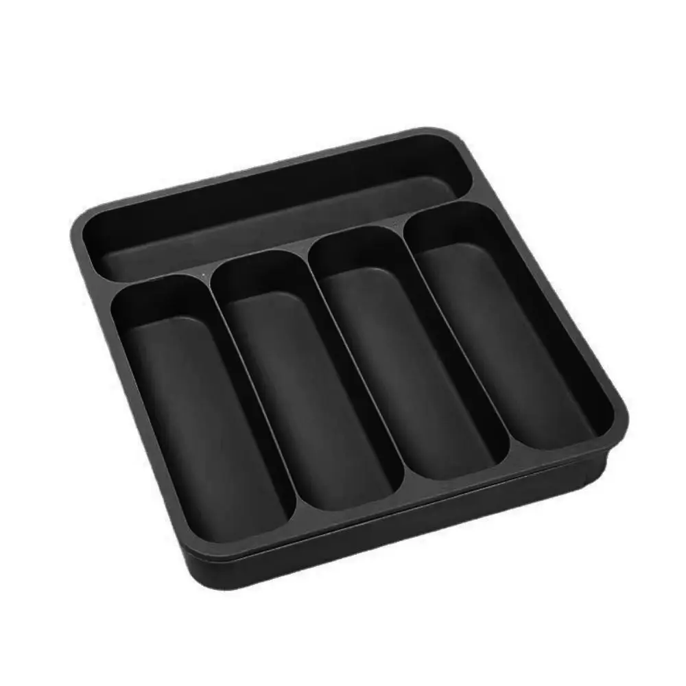 6 Compartment Plastic Cutlery Holder Save Space Spoons Forks Storage Trays Multifunction Utensils Storage Supplies