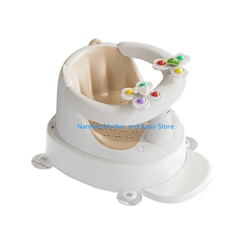 مقعد استحمام للأطفال لتجربة استحمام آمنة، فتحة تصريف سريعة، قاعدة مضادة للانزلاق، مساعد الجلوس التنموي #5