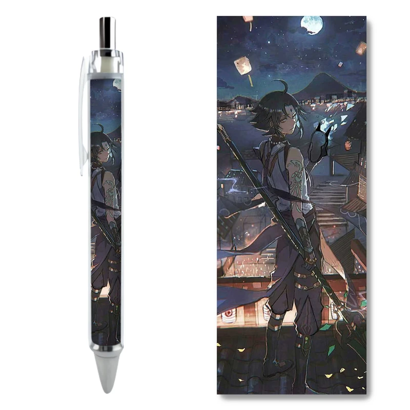 2/4PCS Genshin Impact Xiao Character Gel Pens Hot-selling Game Character Surrounding Aesthetic Stationery Cool Customized Pen