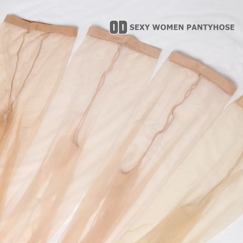 Ultradünner 0,1D-Damen-Sommerstrumpf, dünne Linie, im Schritt, eng, vollständig transparent, nahtlos, Zehenbereich, dehnbar, sexy Strumpfhose – Detail 11