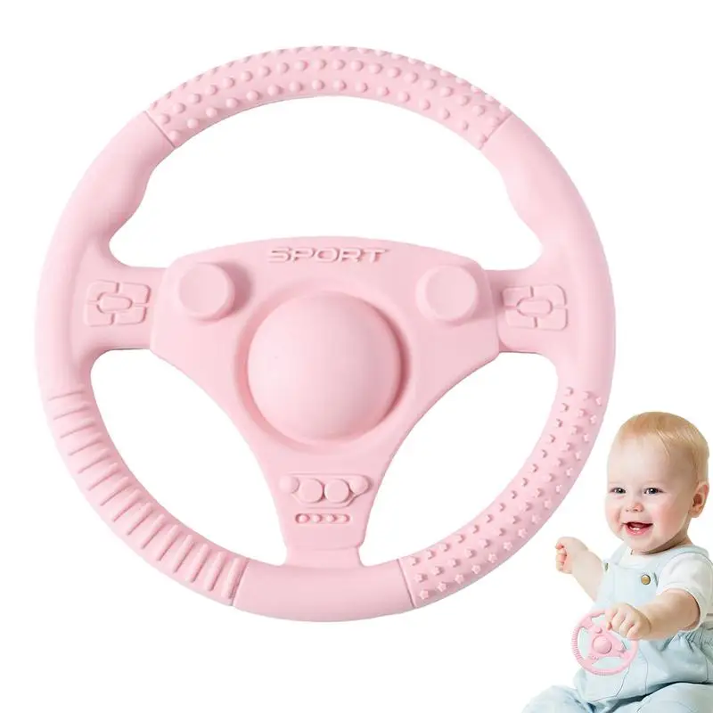 

Silicone Teether Baby Steering Wheel Car Teether Soft Teether Ring Silicone Infant Goods Kid Teething Toy