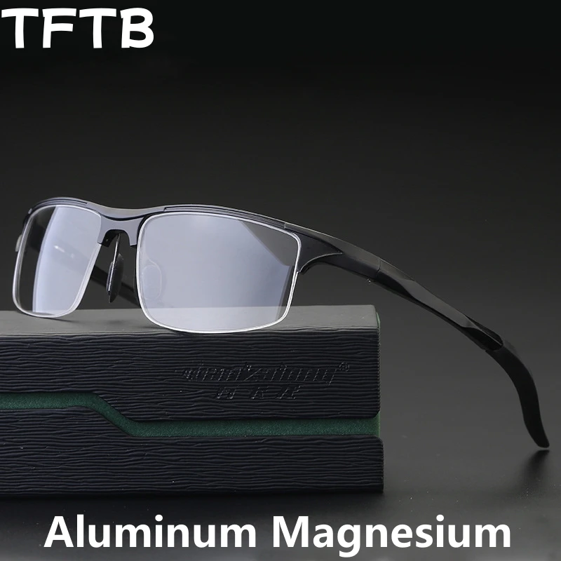 

TFTB Fashion Trend Men's Half Frame Sports Glasses Cycling Non-slip Big Size Optical Prescription Eyeglasses Frame Women 145mm