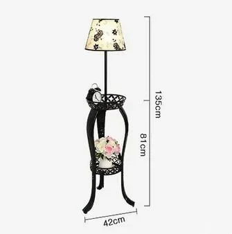 Simple modern iron led living room floor lamp bedside lamp coffee bedroom table lamp shelves creative light