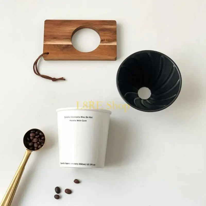 L8RE залейте кофейный фильтр Практический конический кофе для путешествий и кемпинга