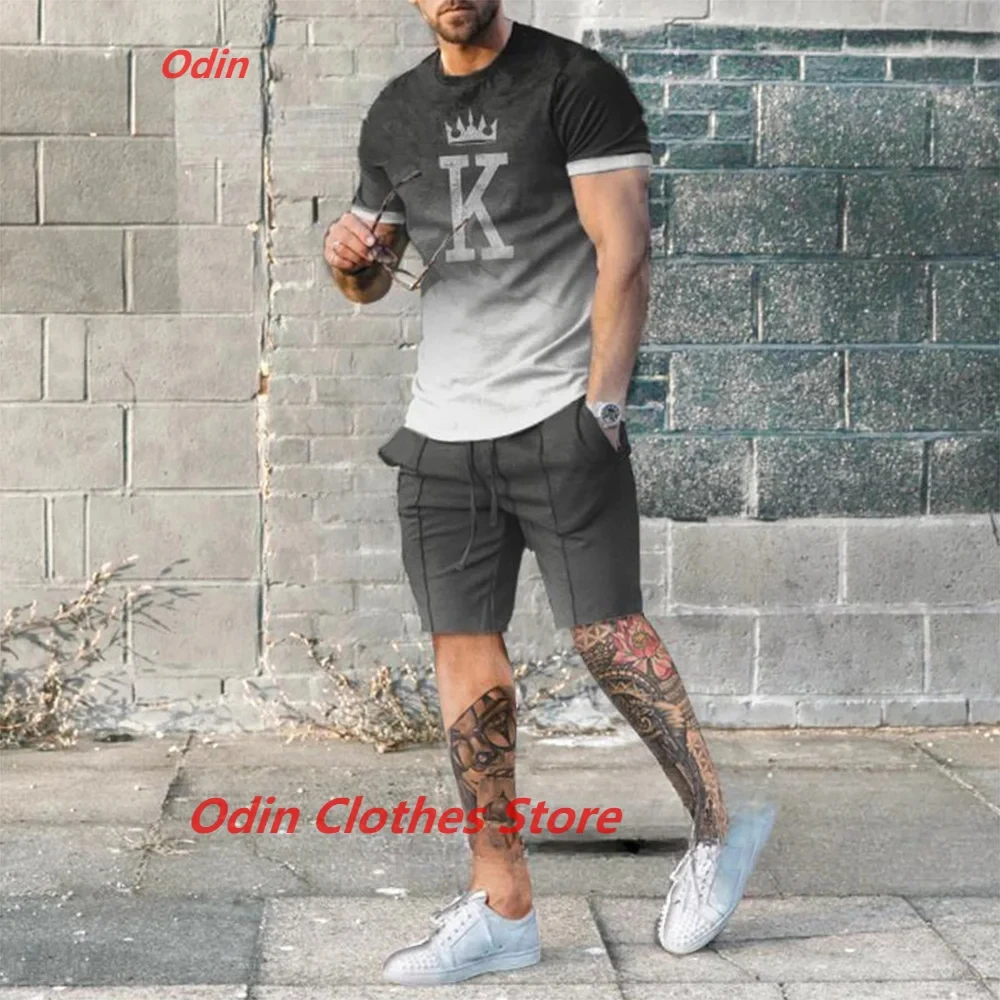 New Summer Men Suit Fashion Set da 2 pezzi tuta da uomo Tshirt Set Casual oversize confortevole Jogging 2 pezzi abbigliamento da uomo