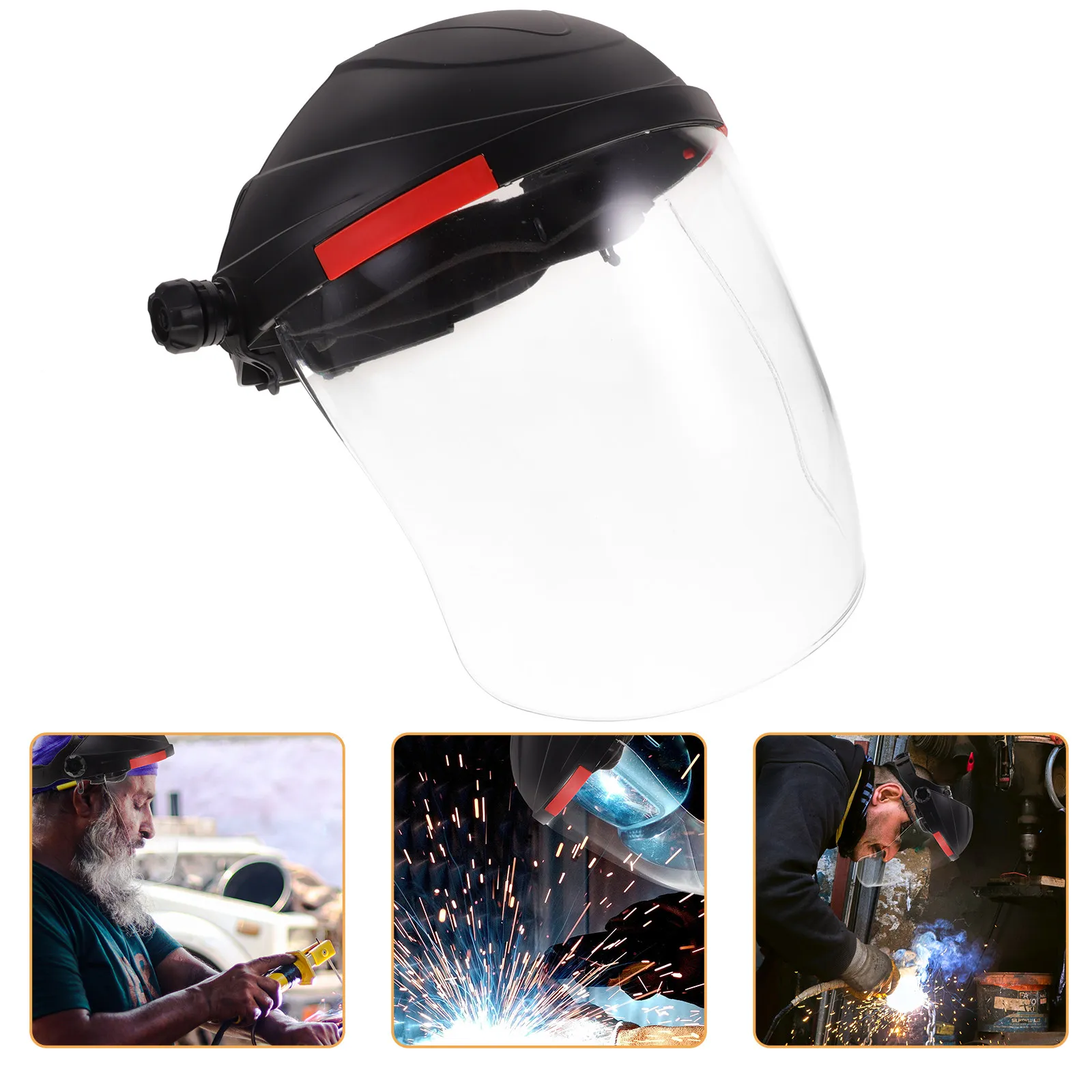 

Electric Mask Black High Temperature Resistant Large Transparent Lens Auto Darkening Welding For Arc Welding